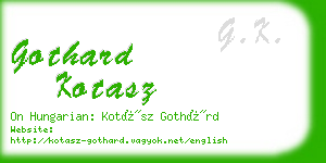 gothard kotasz business card